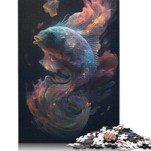 Magic Fish Puzzles 1000-teilige Schwer Puzzle Spielzeug Lernspiel Impossible Herausforderungsspielzeug Für Erwachsene Kinder 300pcs (40x28cm) von QBIREX