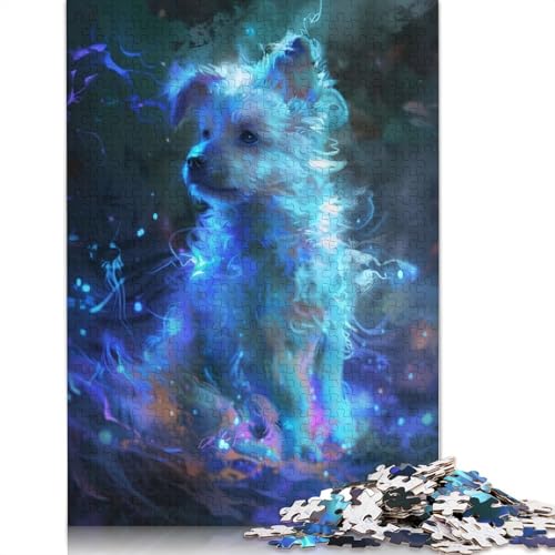 Magical Puppy Puzzle 1000-teilige Schwer Puzzle Spielzeug Lernspiel Impossible Herausforderungsspielzeug Für Erwachsene Und Kinder Ab 14 Jahren 1000pcs (75x50cm) von QBIREX