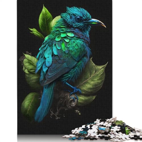 Magisches Vogel-Puzzle, Dekompressionsspielzeug, rechteckiges Papierpuzzle für Kinder und Erwachsene ab 12 Jahren, 1000 Teile (26 x 38 cm) von QBIREX