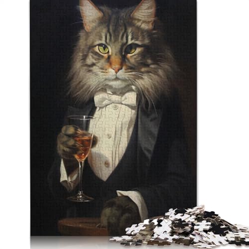 Maine-Coon-Katze, 520-teiliges Puzzle, Lernspiele, Puzzles für Erwachsene für Frauen, für Kinder ab 12 Jahren, 520 Teile (52 x 38 cm) von QBIREX