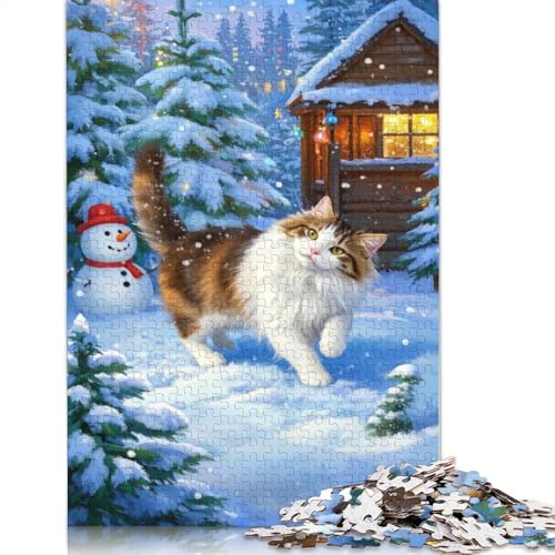 Maine Coon Puzzle 1000-teilige Schwer Puzzle Spielzeug Lernspiel Impossible Herausforderungsspielzeug Für Erwachsene Und Kinder in Bewährter 1000pcs (38x26cm) von QBIREX