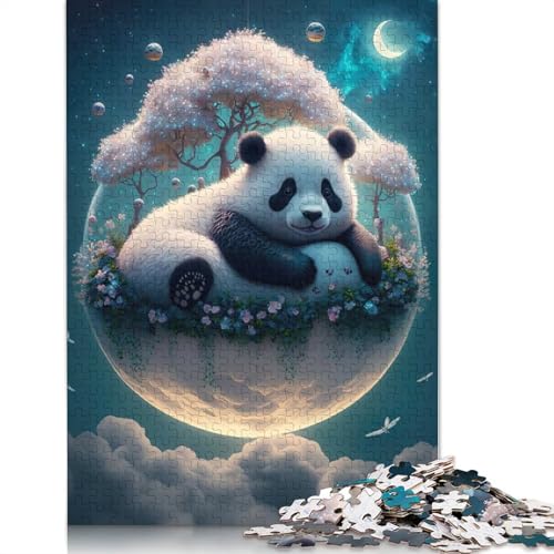 Majestätischer Pandabär, 1000-teiliges Papierpuzzle für Erwachsene, Puzzle, Lernspiel, Herausforderungsspielzeug, 1000 Teile (38 x 26 cm) von QBIREX