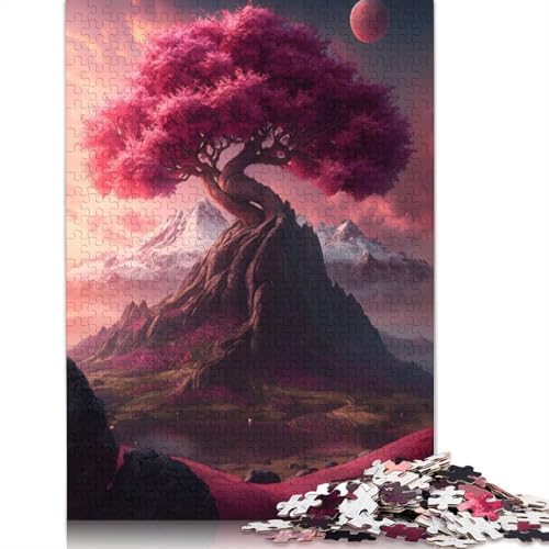 Majestätisches Sakura-Königreich-Puzzle, 520 Teile, für Erwachsene, Stressabbau-Puzzle, Geschenke für Erwachsene, für Frauen und Männer, 520 Teile (52 x 38 cm) von QBIREX