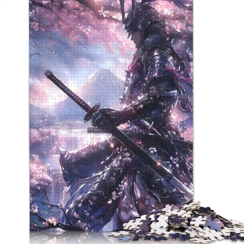 Majestic Blossom Samurai-Puzzle, 1000 Teile, für Erwachsene, Stressabbau-Puzzle, Geschenke für Erwachsene, für Frauen und Männer, 1000 Stück (75 x 50 cm) von QBIREX