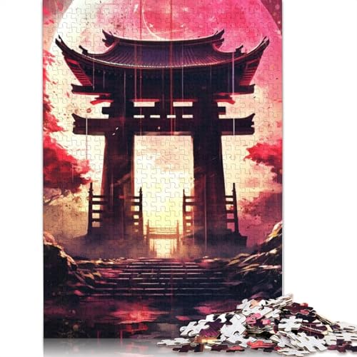 Malen Sie japanische Tori-Tor-Puzzles für Erwachsene, einzigartige Heimdekoration, Herren-Puzzle, Geschenke für Erwachsene und Teenager, 1500 Teile (85 x 57 cm) von QBIREX