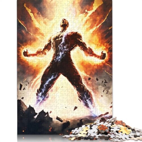 Man God Explosion 520 Puzzles für Erwachsene, entspannendes Herausforderungsspielzeug, schwierige Puzzles für Kinder ab 12 Jahren, 520 Teile (52 x 38 cm) von QBIREX