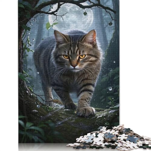 Manx Cat Puzzle 1000-teilige Schwer Puzzle Spielzeug Lernspiel Impossible Herausforderung Spielzeug Für Erwachsene Kinder 1000pcs (75x50cm) von QBIREX