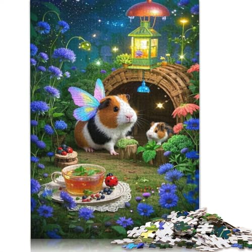 Meerschweinchen-Puzzle, 100% recycelter Karton, 100% recycelter Karton, Puzzle für Jungen oder Mädchen, Geschenk, 1000 Teile (38 x 26 cm) von QBIREX