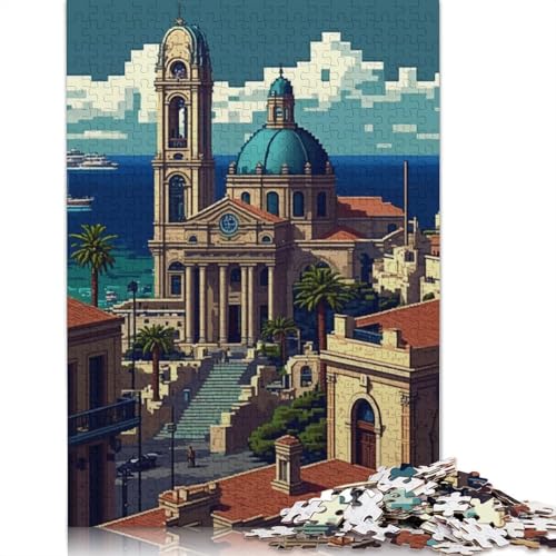 Mellieha Puzzle, 100% recycelter Karton, 100% recycelter Karton, Puzzle für Jungen oder Mädchen, 1000 Teile (26 x 38 cm) von QBIREX