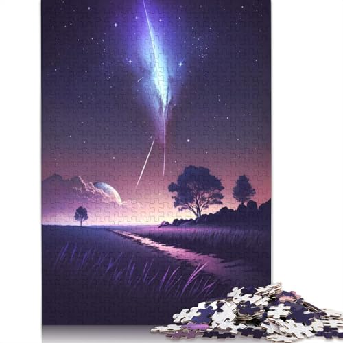 Meteor Shower Memories 1000-teiliges Puzzle für Erwachsene | | Familienspaß-Puzzles für Erwachsene, Geschenke, Denkspiele (38 x 26 cm) von QBIREX