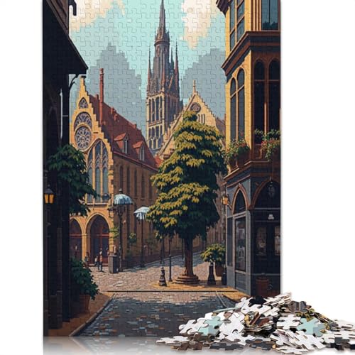Metz Pixel Art Puzzle, kreative Spiele, Premium-Puzzle aus Karton, für Frauen und Männer, Geburtstagsgeschenk, 1000 Teile (26 x 38 cm) von QBIREX