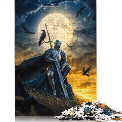 Mittelalterlicher Ritter I Puzzle, Lernspiele, Familienaktivitäten, Premium-Karton-Puzzle für Frauen und Männer, 1000 Teile (75 x 50 cm) von QBIREX
