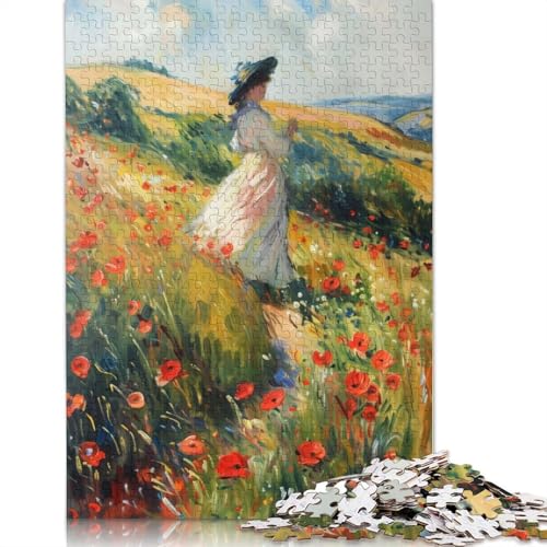 Mohnfeld-Puzzle, herausfordernd und knifflig, 100% recycelter Karton, Puzzle für Erwachsene, Teenager, Geburtstagsgeschenk, 1000 Teile (38 x 26 cm) von QBIREX