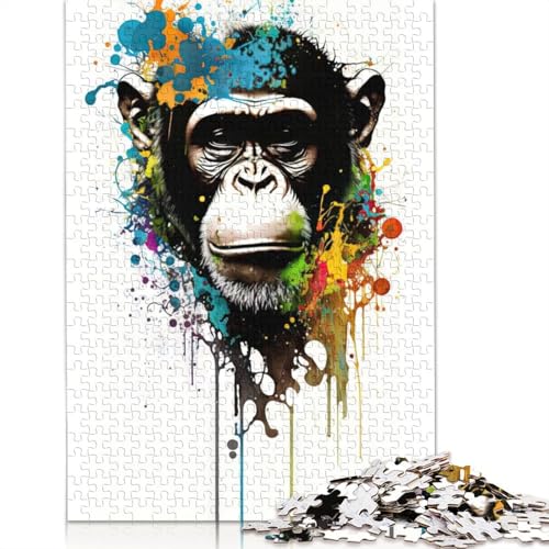 Monkey I Puzzle 1000-teilige Schwer Puzzle Spielzeug Lernspiel Impossible Herausforderungsspielzeug Für Erwachsene Und Kinder Ab 14 Jahren 1000pcs (75x50cm) von QBIREX