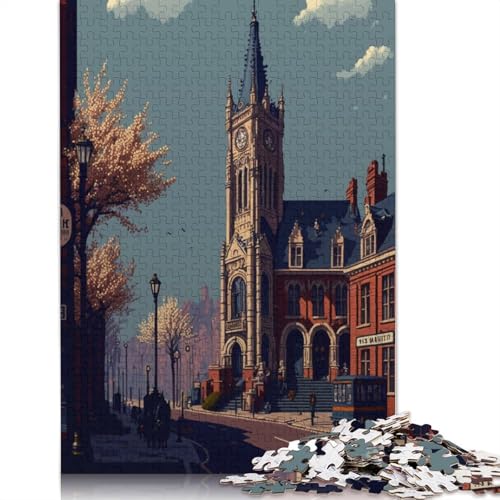 Mons Pixel Art Puzzle 1000 Teile Schwer Puzzle Spielzeug Pädagogisches Spiel Impossible Herausforderungsspielzeug Für Erwachsene Kinder 300pcs (40x28cm) von QBIREX