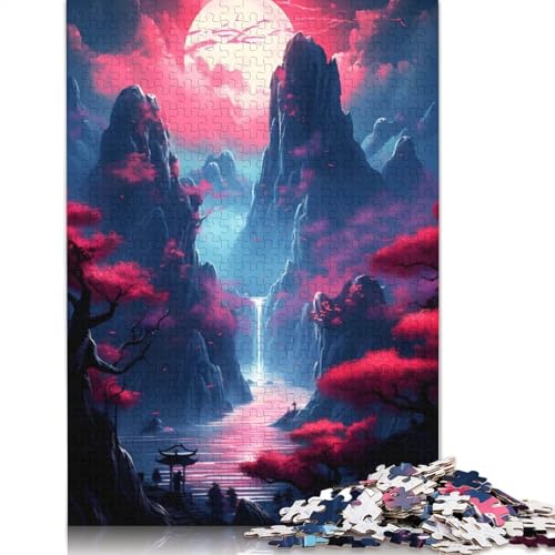 Moonlight Sakura Peaks Puzzles, farbenfrohe und Coole Puzzles für Kinder ab 12 Jahren, 520 Teile (52 x 38 cm) von QBIREX