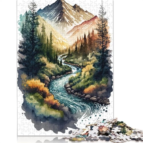 Mountain I Puzzle-Spielzeug, Lernspiel, Premium-Puzzle aus Karton für Erwachsene und Kinder, 1000 Teile (26 x 38 cm) von QBIREX