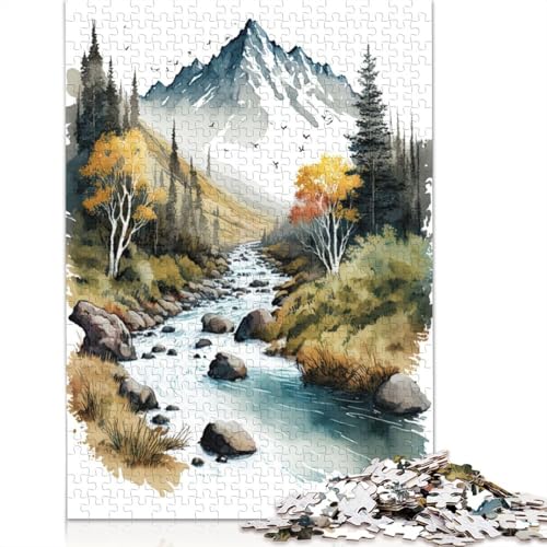 Mountain II Puzzles 1000 Teile Schwer Puzzle Spielzeug Lernspiel Impossible Herausforderung Spielzeug Für Erwachsene Kinder 1000pcs (75x50cm) von QBIREX
