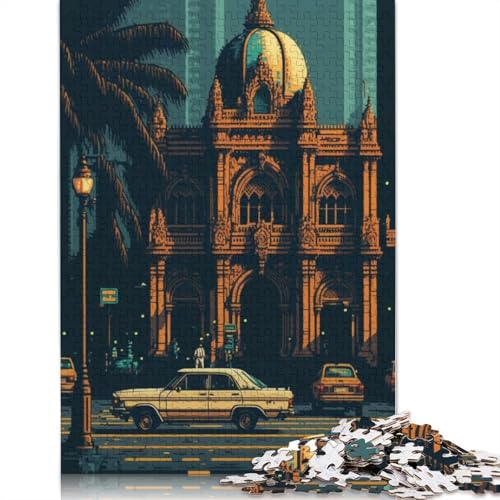 Mumbai Pixel Art Puzzles 1000 Teile Schwer Puzzle Spielzeug Lernspiel Impossible Herausforderungsspielzeug Für Erwachsene Und Kinder in Bewährter 300pcs (40x28cm) von QBIREX