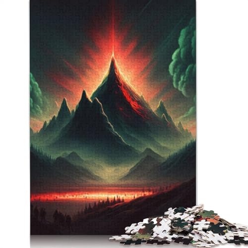 Mystische Berge, Puzzle 1000 Teile für Erwachsene, Stressabbau-Puzzle, Geschenke für Erwachsene, für Frauen und Männer, 1000 Stück (75 x 50 cm) von QBIREX