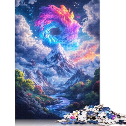 Mystische Berglandschaft, 1000 Puzzles für Erwachsene, entspannendes Herausforderungsspielzeug, schwierige Puzzles für Kinder ab 12 Jahren, 1000 Teile (75 x 50 cm) von QBIREX