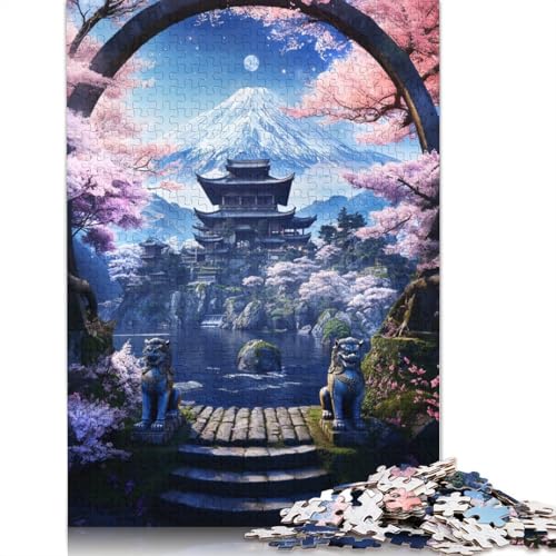 Mystischer Mondtempel, Puzzle für Erwachsene, kreative Spiele, Puzzle-Geschenk für Jungen oder Mädchen, 1000 Teile (75 x 50 cm) von QBIREX
