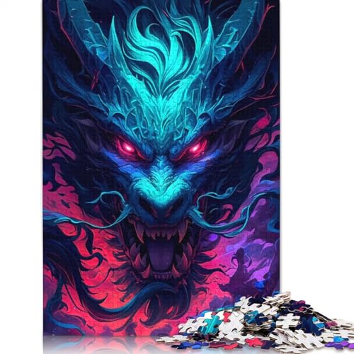 Mythisches Drachen-Puzzle, schwierige Herausforderung, 100% recycelter Karton, Puzzle für Frauen und Männer, Muttertagsgeschenke, 1000 Teile (75 x 50 cm) von QBIREX