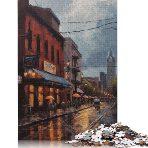 Nashville Art USA Puzzle zum Stressabbau, 100% recycelter Karton, Puzzle für Erwachsene und Kinder, einzigartiges, 1000 Teile (38 x 26 cm) von QBIREX