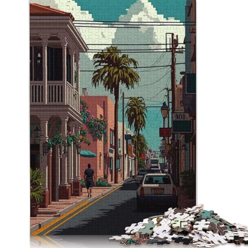 Nassau Pixel 02 Art Puzzle, 100% recycelter Karton, 100% recycelter Karton, Puzzle für Jungen oder Mädchen, 1000 Teile (75 x 50 cm) von QBIREX