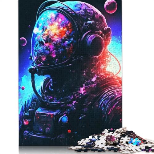 Neon-Astronauten-Puzzle für Erwachsene, Spielzeug, Lernspiel, schwierige Puzzles für Kinder ab 12 Jahren, 1500 Teile (85 x 57 cm) von QBIREX
