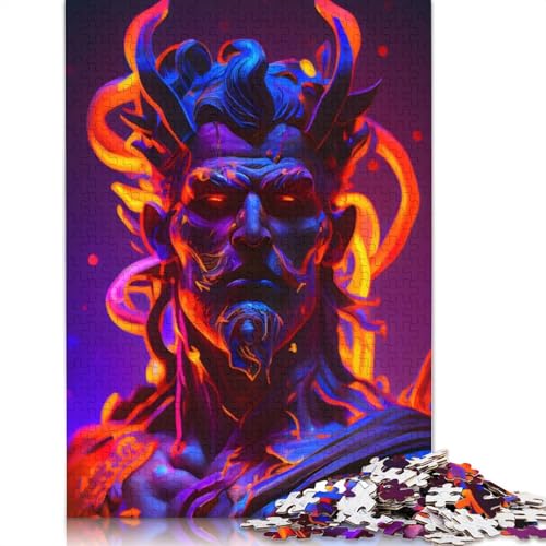 Neon Hades Puzzle, Dekompressionsspielzeug, rechteckiges Papierpuzzle für Kinder und Erwachsene ab 12 Jahren, 1000 Teile (75 x 50 cm) von QBIREX