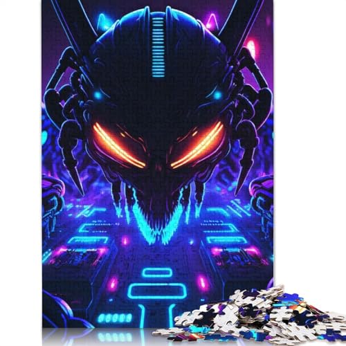 Neon Space Aliens 520-teiliges Puzzle, interessanter Stressabbau, Beste Puzzles für Kinder ab 12 Jahren, 520 Teile (52 x 38 cm) von QBIREX
