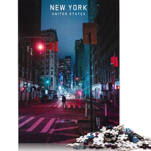 New York City, USA, Puzzle, Dekompressionsspielzeug, 100% recycelter Karton, Puzzle für Erwachsene, 1000 Teile (75 x 50 cm) von QBIREX