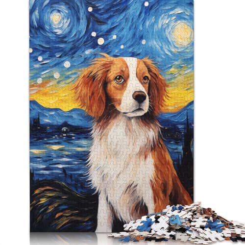 Niederländisches Kooikerhondje-Puzzle für Erwachsene ab 18 Jahren. Lernspiele, Puzzle für Erwachsene und Kinder, 1000 Teile (75 x 50 cm) von QBIREX