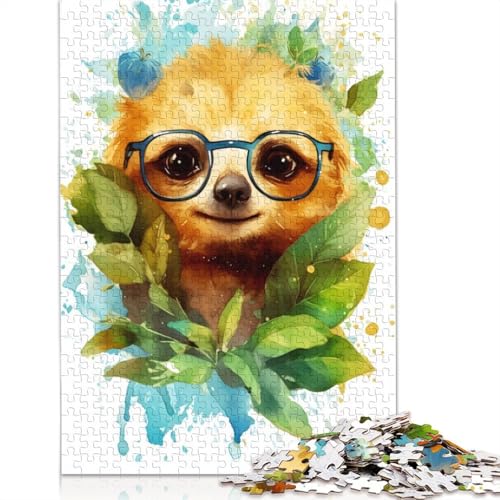 Niedlicher Baby-Waschbär, 520 Puzzles für Erwachsene, Spielzeug, Lernspiel, Herren-Puzzles für Erwachsene, für Erwachsene, Teenager, 520 Teile (52 x 38 cm) von QBIREX