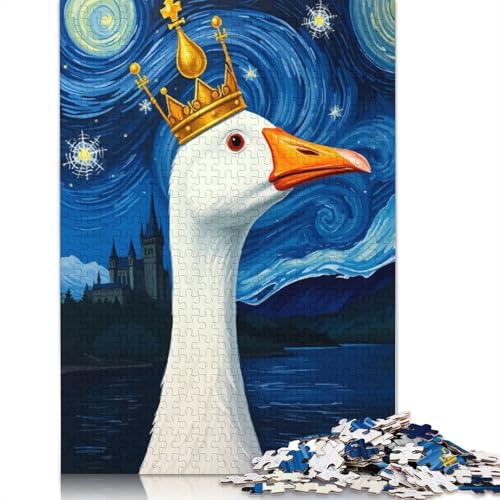 Niedliches Puzzle „Entenkönigreich“ aus 100% recyceltem Karton, für Jungen oder Mädchen, 1000 Teile (26 x 38 cm) von QBIREX