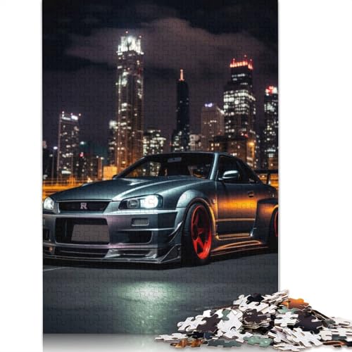 Nissan Skyline R34 Puzzle, anspruchsvolle Familienspiele, 100% recycelte Pappe, Puzzle für Erwachsene und Kinder, Geburtstagsgeschenk, 1000 Teile (38 x 26 cm) von QBIREX