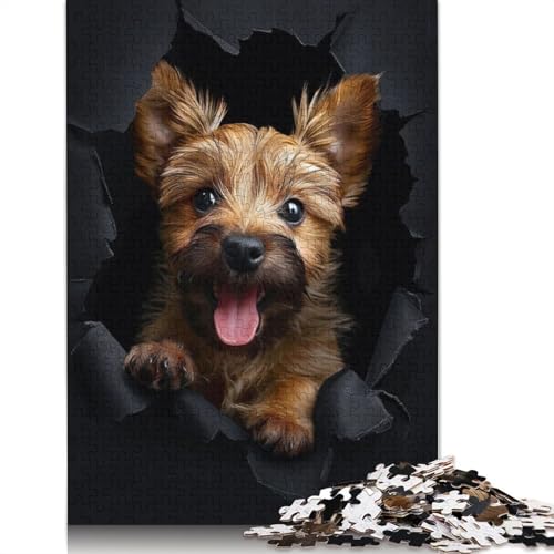 Norwich Terrier Puzzles 520 Teile Schwer Puzzle Spielzeug Lernspiel Impossible Herausforderungsspielzeug Für Erwachsene Und Kinder in Bewährter 520pcs (52x38cm) von QBIREX