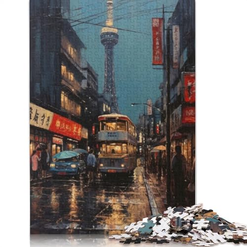 Ölgemälde-Puzzle, Tokio, Japan, für Erwachsene und Jugendliche, 1500 Teile, Heimdekoration, 1500 Teile (85 x 57 cm) von QBIREX