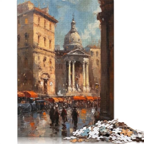 Ölgemälde von Rom, Puzzle-Spielzeug, Lernspiel, Premium-Puzzle aus Karton für Erwachsene und Kinder, 1000 Teile (38 x 26 cm) von QBIREX