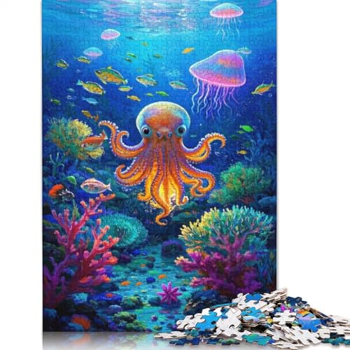Octopus Puzzle 1000 Teile Schwer Puzzle Spielzeug Lernspiel Impossible Herausforderungsspielzeug Für Erwachsene Und Kinder in Bewährter 1000pcs (75x50cm) von QBIREX
