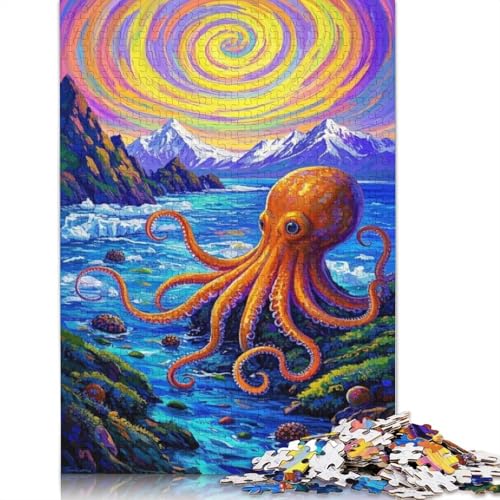 Octopus Puzzles 1000 Teile Schwer Puzzle Spielzeug Lernspiel Impossible Herausforderungsspielzeug Für Erwachsene Kinder 1000pcs (75x50cm) von QBIREX