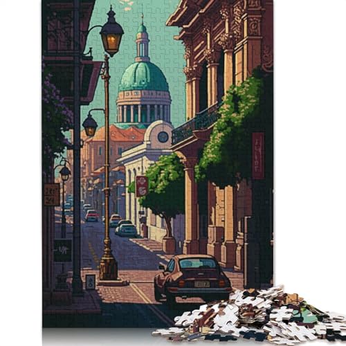 Odessa Pixel Art Puzzle, Relax Challenge, Spielzeug, rechteckiges Papierpuzzle für Jungen oder Mädchen, Vatertagsgeschenke, 1000 Teile (75 x 50 cm) von QBIREX