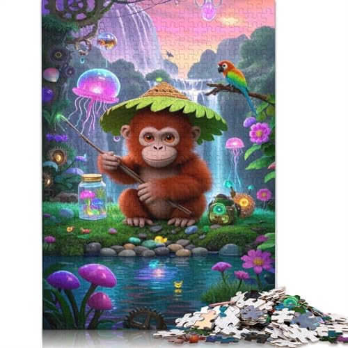 Orangutan Puzzle 1000 Teile Schwer Puzzle Spielzeug Pädagogisches Spiel Impossible Herausforderung Spielzeug Für Erwachsene Kinder 1000pcs (75x50cm) von QBIREX