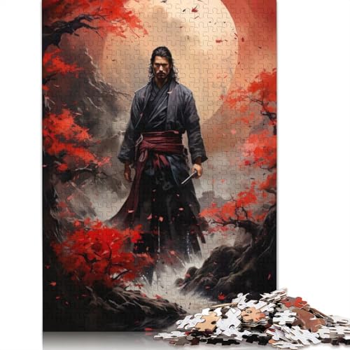 Orientalisches Samurai-Puzzle mit 1000 Teilen, ab 18 Jahren, Lernspiele, Puzzles für Erwachsene für Frauen, für Kinder ab 12 Jahren, 1000 Teile (75 x 50 cm) von QBIREX