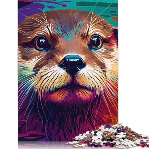 Otter Colorufl Puzzles 1000 Teile Schwer Puzzle Spielzeug Lernspiel Impossible Herausforderung Spielzeug Für Erwachsene Kinder 1000pcs (75x50cm) von QBIREX