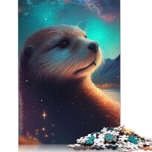 Otter Galaxy Puzzle für Erwachsene, kreative Spiele, Puzzle-Geschenk für Jungen oder Mädchen, 520 Teile (52 x 38 cm) von QBIREX