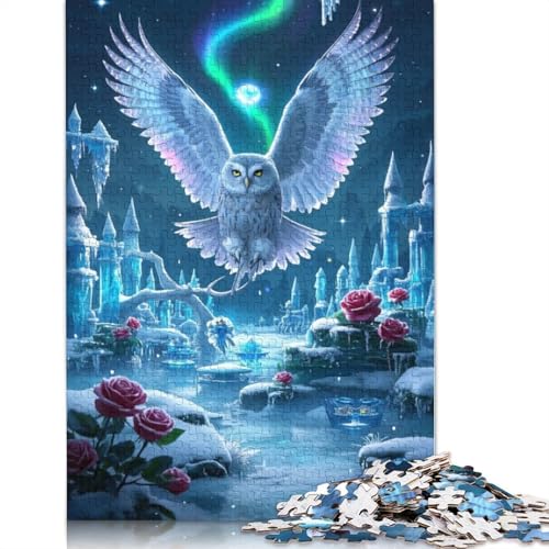 Owl Puzzle 1000 Teile Schwer Puzzle Spielzeug Lernspiel Impossible Herausforderungsspielzeug Für Erwachsene Und Kinder in Bewährter 1000pcs (75x50cm) von QBIREX