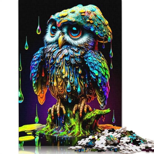 Owl Puzzle 1000 Teile Schwer Puzzle Spielzeug Pädagogisches Spiel Impossible Herausforderung Spielzeug Für Erwachsene Kinder 1000pcs (75x50cm) von QBIREX