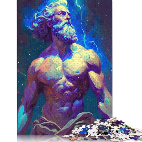 Painted Zeus Puzzle Dekompressionsspielzeug Rechteckiges Papierpuzzle für Kinder und Erwachsene ab 12 Jahren 1000 Teile (26 x 38 cm) von QBIREX